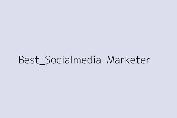 Best_Socialmedia  Marketer